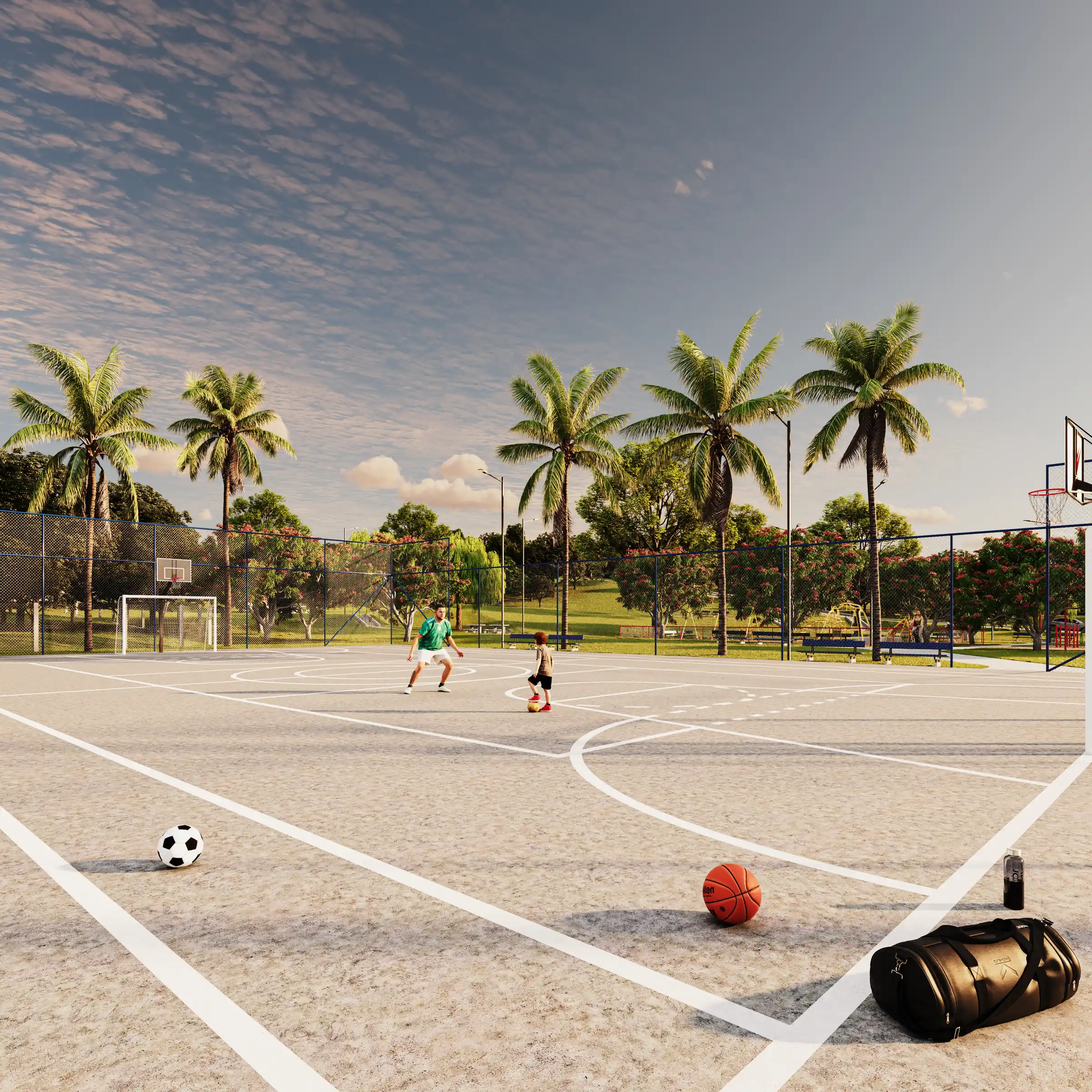 Quadra esportiva da Praça Las Casas